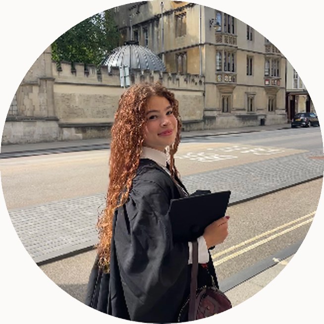 Mrs Leah Burgess in academic dress, Oxford